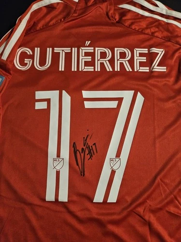 Brian Gutierrez Signed Chicago Fire  Autographed Jersey MLS Star Guti USA