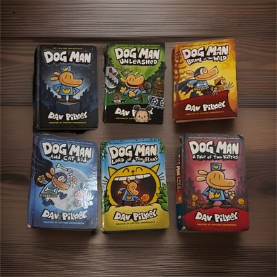 Dog Man Hardcover Graphic Novel Set by Dav Pilkey - 6 Book Series