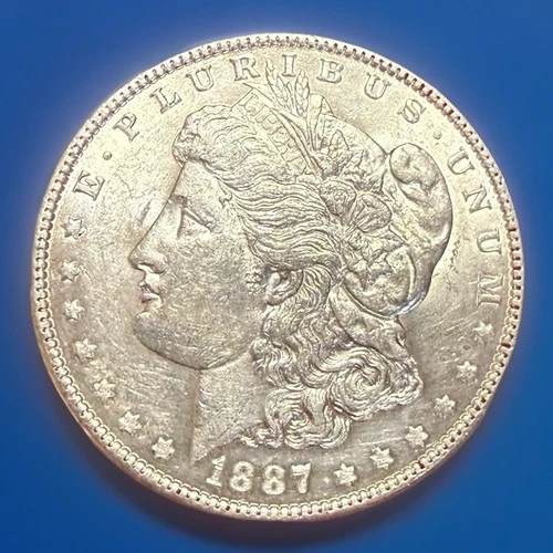 1887 MORGAN SILVER DOLLAR IN AU CONDITION !!! Brilliant!
