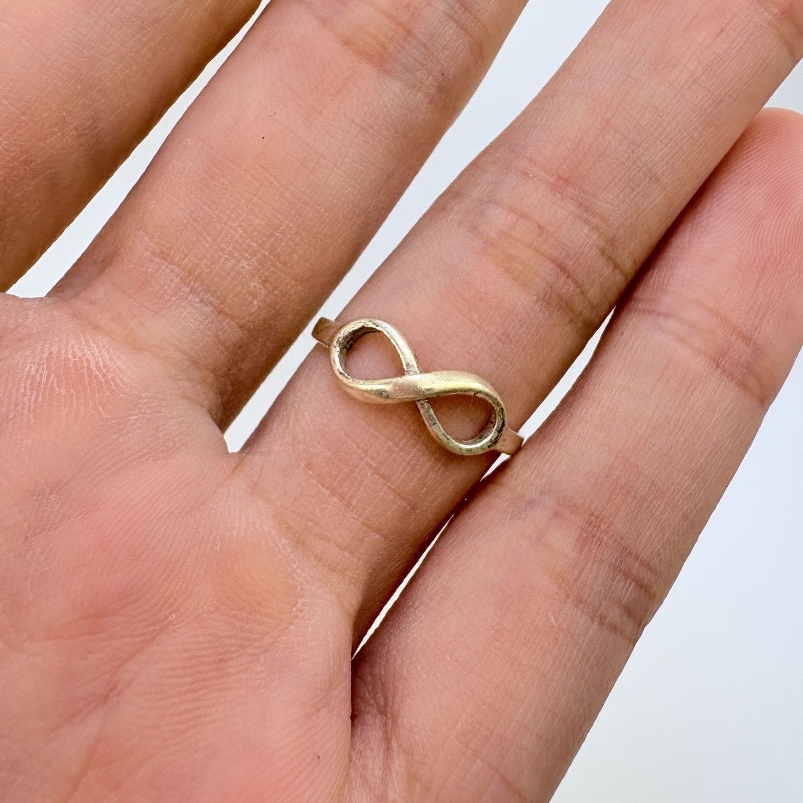 VTG Solid Sterling Silver 925 Infinity Open Desig… - image 4
