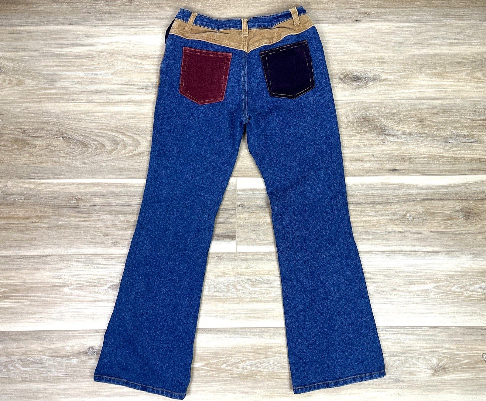 2000s does 70s Vintage Patchwork Stitched Denim J… - image 4
