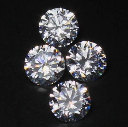 4 Pcs Lot Loose CVD Diamond 2 mm D Color IF Clarity Round Certified - Picture 2 of 10