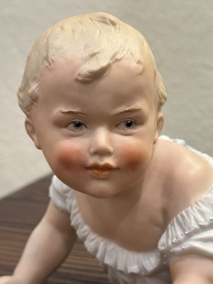 8'' Antique German Gerbruder Heubach piano baby with dimples. Incised mark ~MINT
