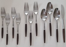Vintage Interpur INR2 Stainless Flatware Japan 11 Pieces Knife Forks Spoons