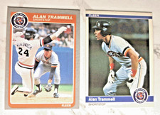 1984 Fleer Alan Trammell Detroit Tigers 23 Card Lot of 2 91 VTG MLB