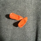 1960s Vintage Barbie Doll Dark Orange Closed Toe Shoes Pumps Japan