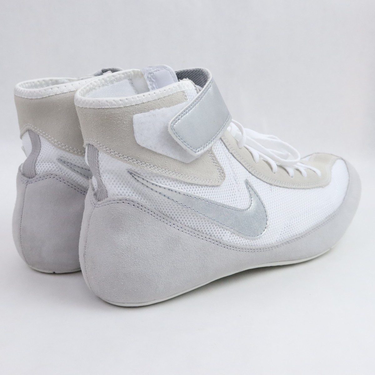 Nike Men\'s 8 SpeedSweep 7 Wrestling Shoes White/Metallic Silver 366683-100 NEW Nike SpeedSweep 7 White Metallic Silve Wrestling Shoes  main image 2