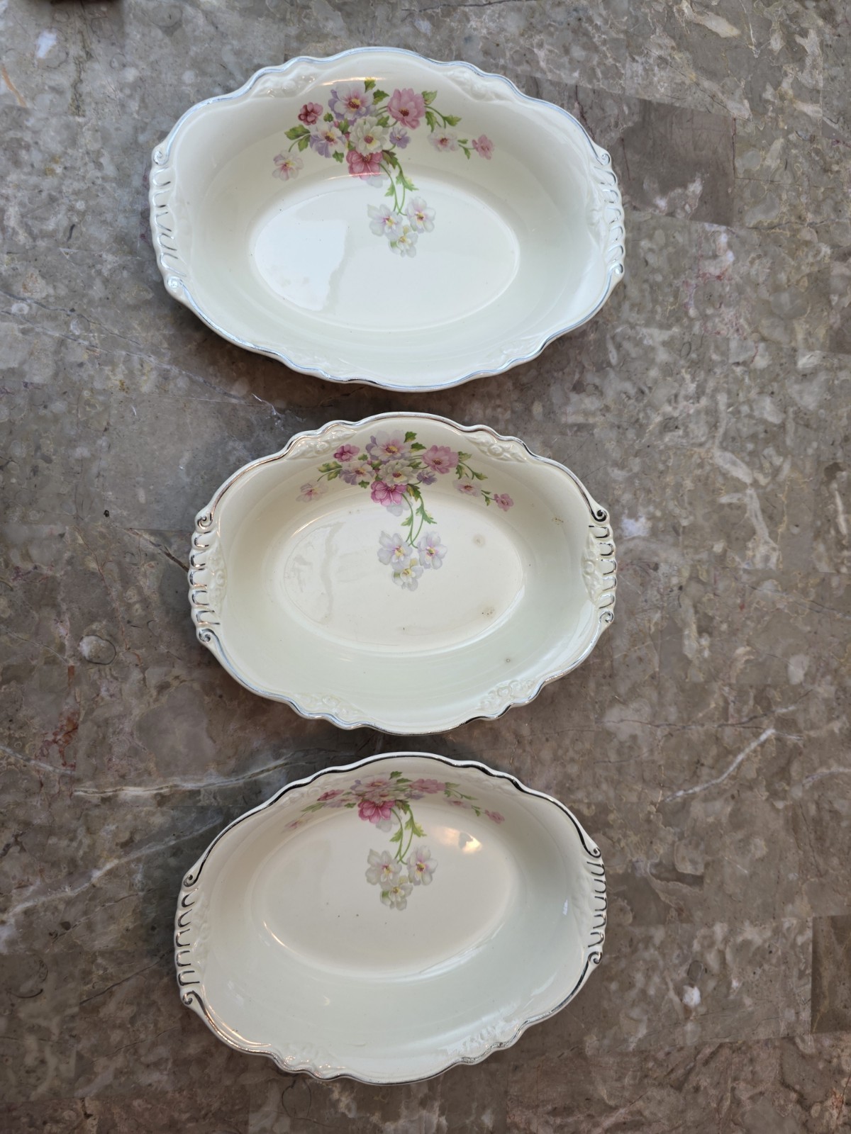 Homer Laughlin Virginia Rose 59 Piece Dinnerware Set – Mixed Condition – Vintage