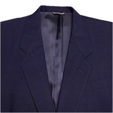 70s Christian Dior Suit 2 Piece 42L 34x30.5 Cuffed Dark Gray Glen Plaid FLAWS