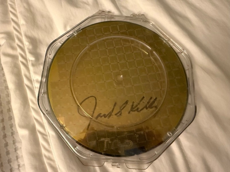 Original Jack Kilby signed 8” semiconductor wafer