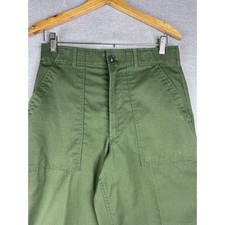 Vintage US Military OG-507 Utility Fatigue Pants Olive Drab Green 29x29 NAMED