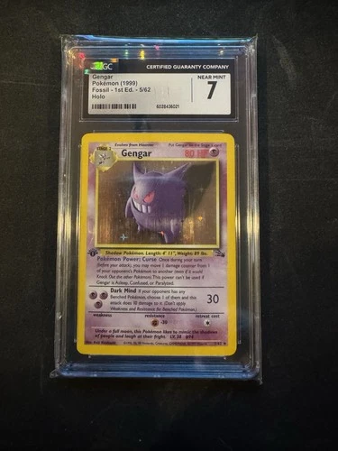 Pokémon Gengar TCG Holo Rare 1st Edition Fossil Card 5/62