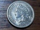 T2: 1859 Indian Head Cent. Cleaned. Free PROMPT Shipping. Full Liberty.