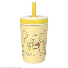 Zak Designs 12oz Winnie The Pooh Stainless Steel Vacuum Kelso Tumbler Yellow