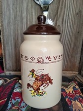 WESTERN TREAT BRONC RIDER CANISTER-TREAT JAR-...