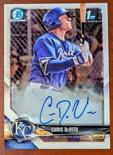 2018 Bowman Chrome Prospects Chris DeVito 1ST AUTO #CPA-CD Royals Prospect