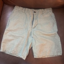 Janie and Jack BOY Linen Green Adjustable Waist Shorts 12 Yr