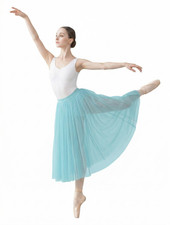 Chiffon Ballet Skirt Full Circle Sheer Dance Skirt Women Ballet Costume Practice