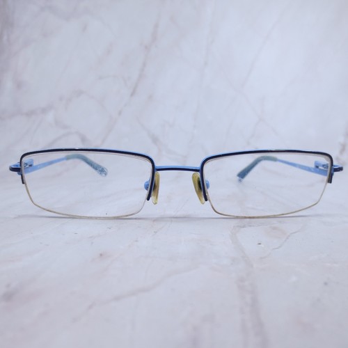 Vogue VO 3533 766 Blue Metal Semi-Rimless Rectangular Eyeglass Frames 49-18-135