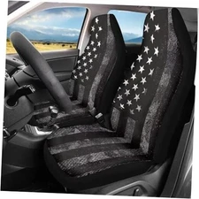 Black American Flag Car Seat Cover for Women Men, Black American Flag Print