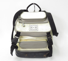 Autentica borsa zaino CHANEL Sports Line in nylon con stampa F#51260