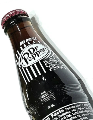 DR PEPPER Imperial Pure Cane Sugar Dublin 8 oz Bottle NOT FOR