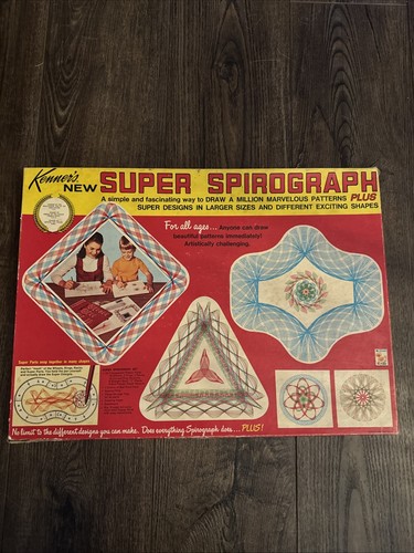 Kenner Super Spirograph Plus Drawing Set with Original Box