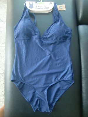Badeanzug ,Chill Vibes, Größe: L, Blau, Polyester/Elasthan, 