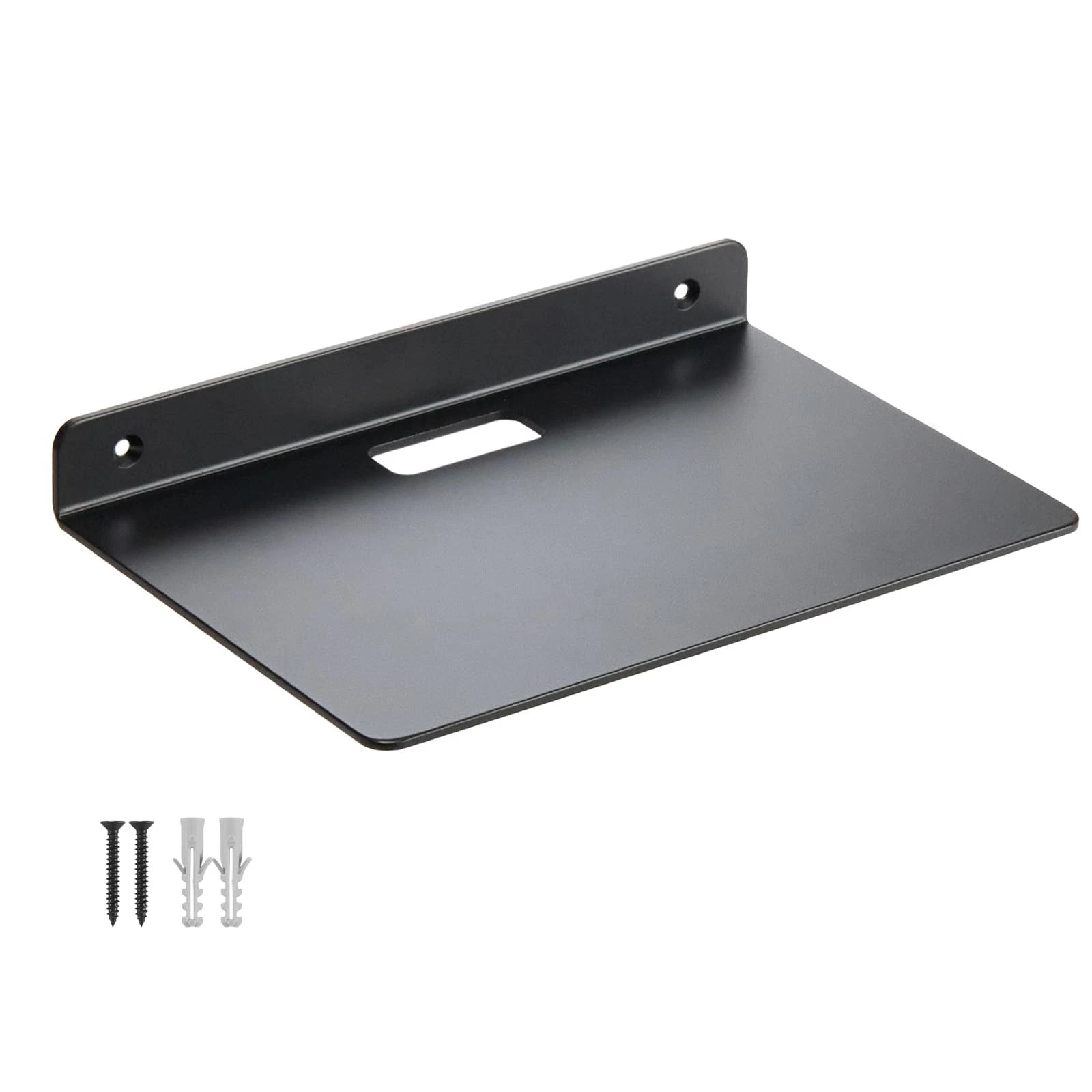 Floating Wall Shelves 3.0mm Aluminium Alloy Small Display Black 9 Inch