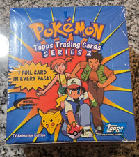 Topps Series 2 English Booster Box Pokemon 2000 Blue Label New Factory Sealed