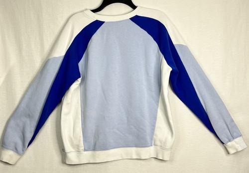 Nike Sportswear Crew Neck Pullover Sweatshirt Blue/ White Women's Size Large - Picture 2 of 8