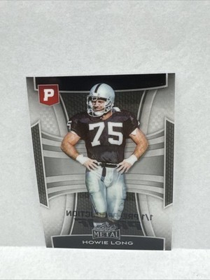 2025 Leaf Metal Pristine Auction  Howie Long Clear Black Pre Prod Proof 1/1