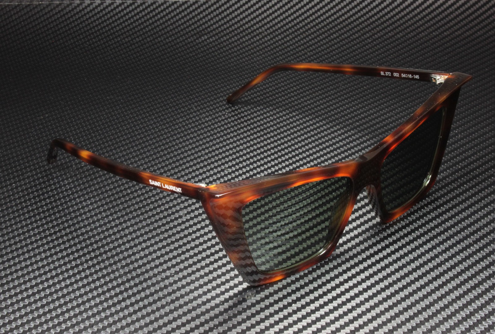 Occhiali da sole unisex SAINT LAURENT SL 372 002 occhio di gatto lucido avana medio 54 mm