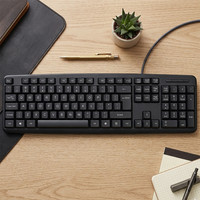 USB Wired Full Size Keyboard 104 Keys with Multimedia for Home & Office