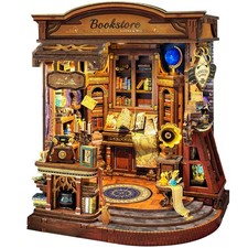 Book Nook Kit DIY Miniature House 3D Wooden Puzzle - Inchspace Bookstore