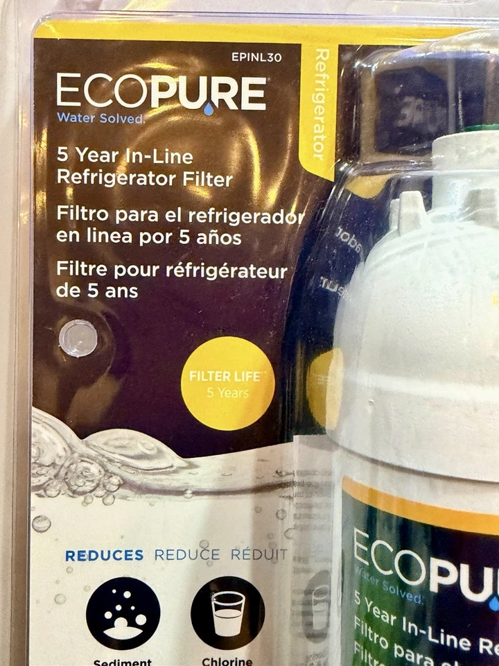 EcoPure EPINL30 5 Year In-Line Refrigerator Filter. Brand New And Sealed. - Image 2 of 4