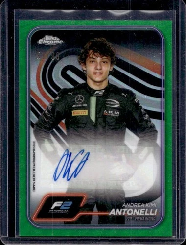 2024 Topps Chrome F1 Andrea Kimi Antonelli Auto Autograph Green Refractor #/99