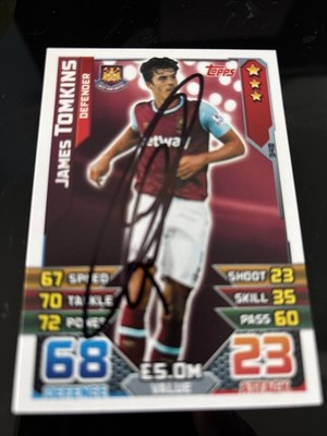 MATCH ATTAX JAMES TOMKINS WEST HAM SIGNIERT
