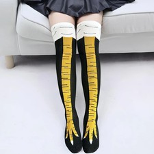 1 Pair Funny Socks Chicken Leg Knee-High Chicken Costume Feet Animal Paw Socks