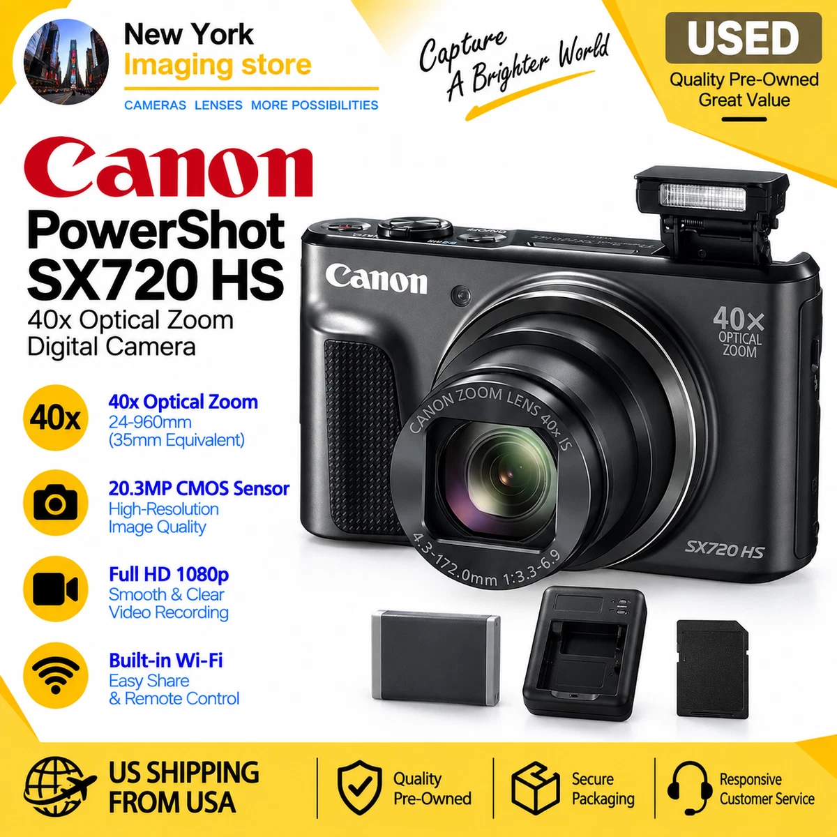 Compact Canon PowerShot SX730 HS Digital Cameras for Sale | Shop