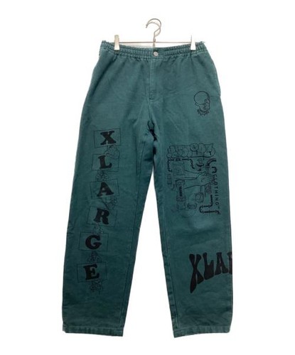X-LARGE                    RANDOM PRINT EASY PANTS green 101202031005
