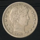 US Coin 1916-D Barber Silver Quarter Better Date Strong Details NO RESERVE!