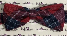 BROOKS BROTHERS “Red Fleece” Red Checker Design Pre Tied Bow Tie(New With Flaw)