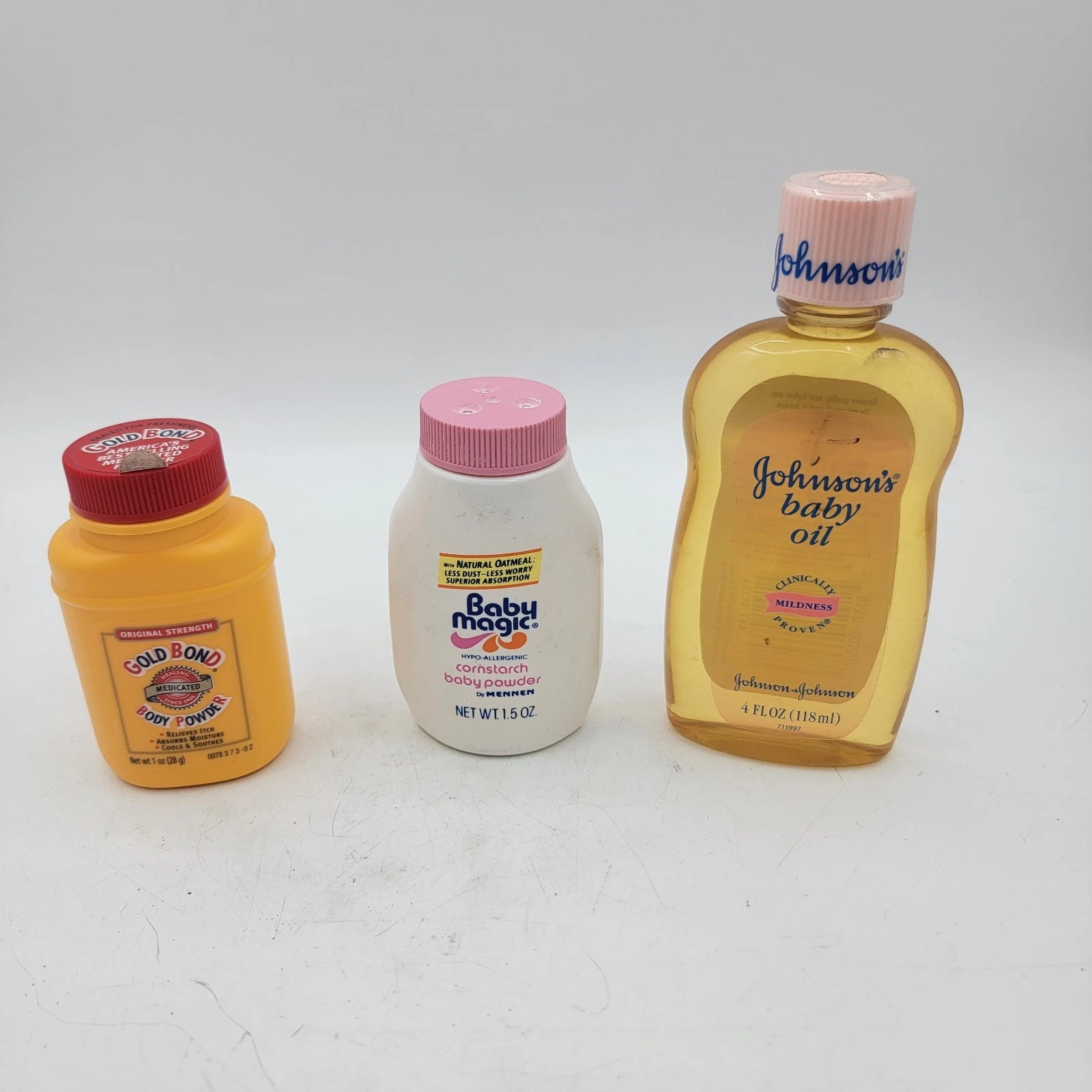 Vintage Baby Magic Powder Johnsons Baby Oil Gold Bond lot of 3