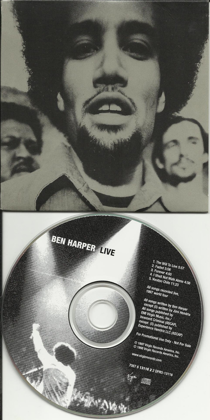 BEN HARPER LIVE 5 RARE TRX 1997 Ultra Limited PROMO DJ CD single MINT