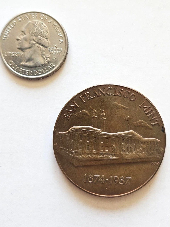 Vintage - San Francisco Mint Treasury 1874 - 1937 Commemorative Coin - Image 3 of 4
