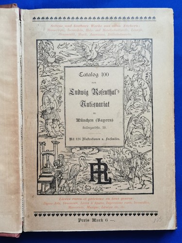 Ludwig & Jacques Rosenthal - Catalog 100 von Ludwig Rose Antiquariat in München - Imagen 8 de 22