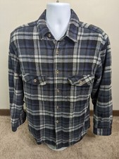 Vtg Field and Stream Long Sleeve Button Front Men s Flannel Shirt Size Large L7S