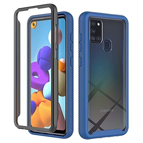 XINNI Cover per Samsung Galaxy A21S, Protezione Schermo Integrata 360 (D3z)