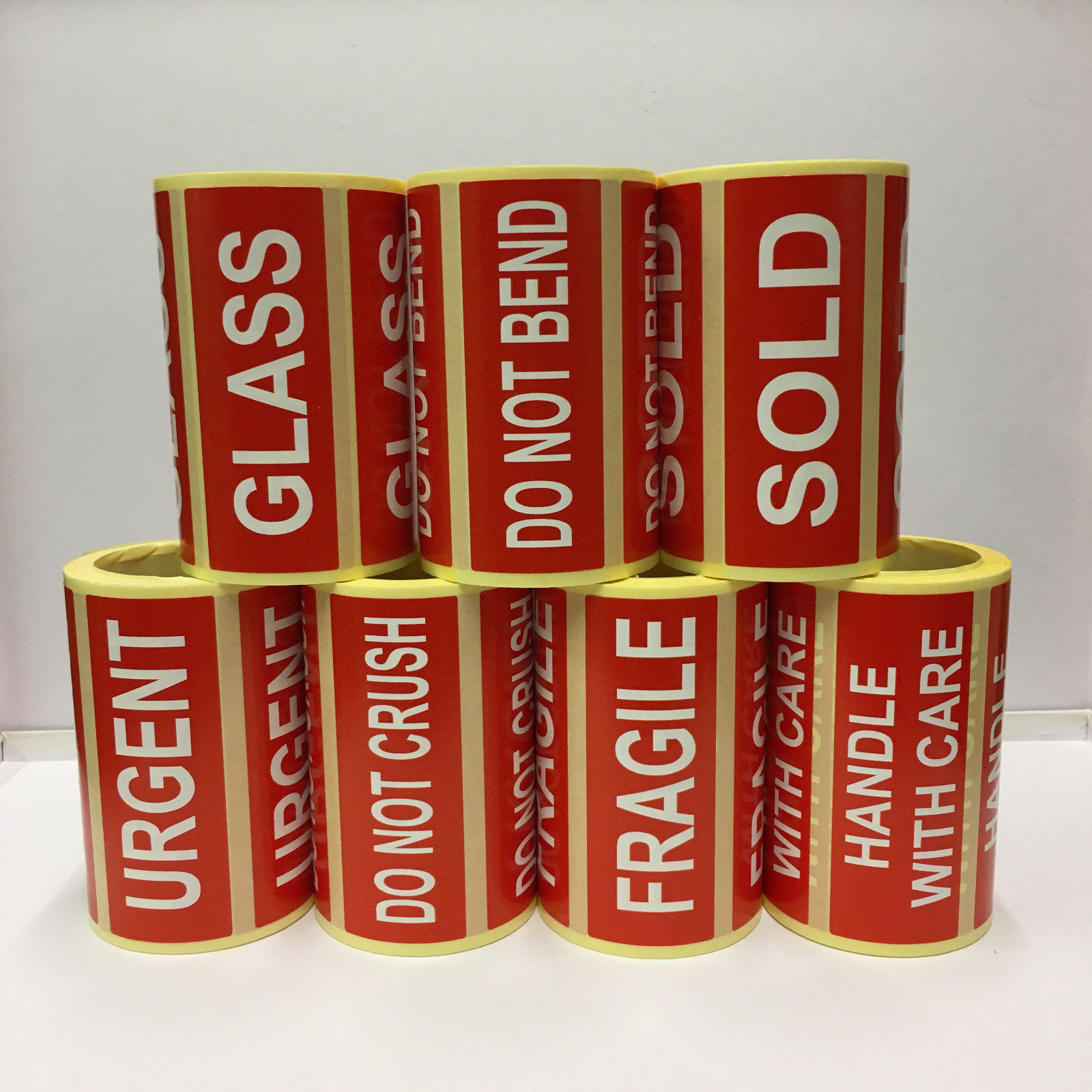 Postage Stickers Labels HANDLE WITH CARE, FRAGILE, SOLD, URGENT, GLASS